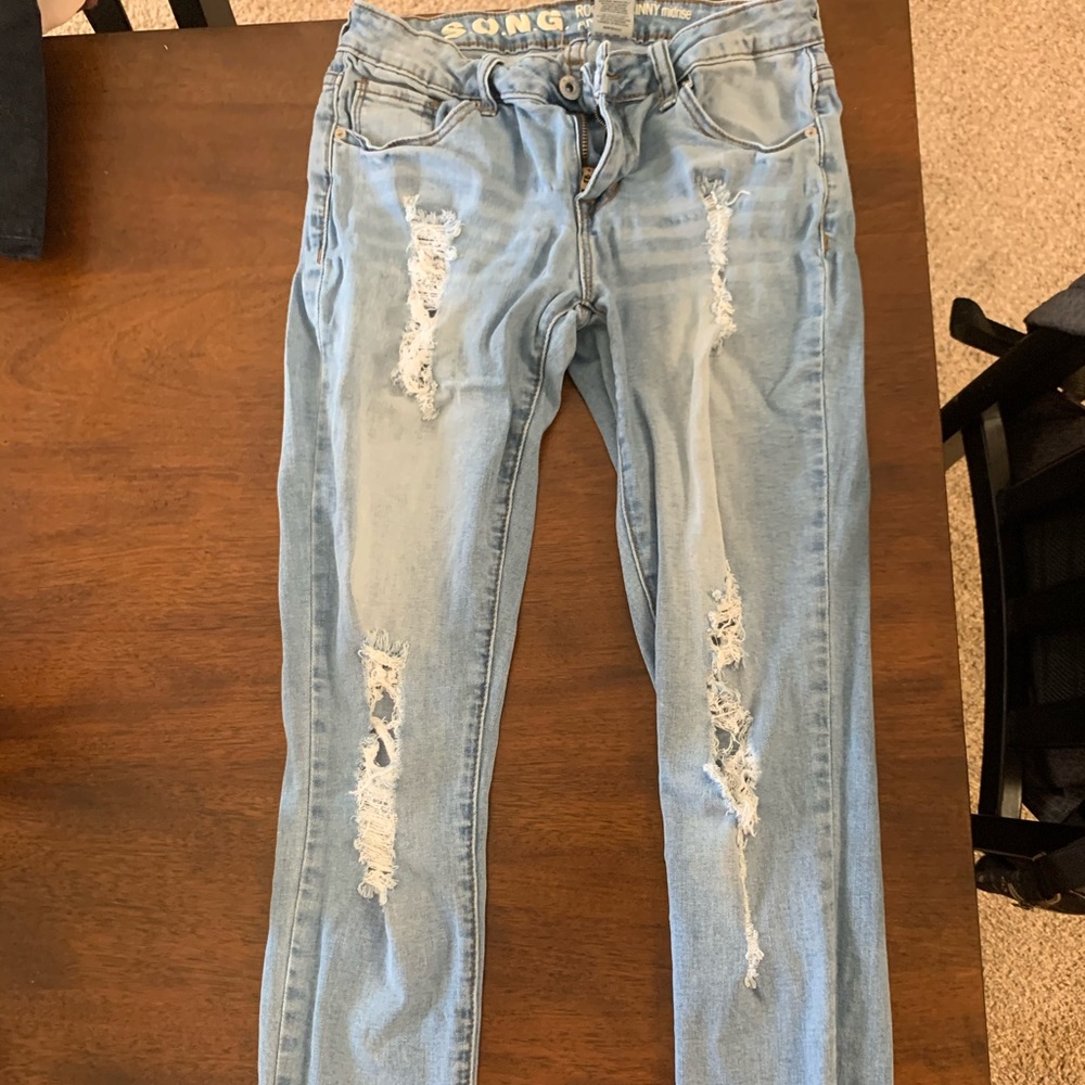 Skinny mid rise jeans